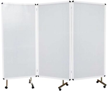 Ширма медицинская поликарбонатная трехсекционная Э-053-ШП