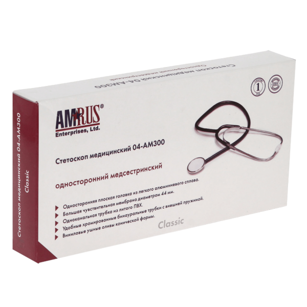Стетоскоп медицинский односторонний Amrus 04-AM300 