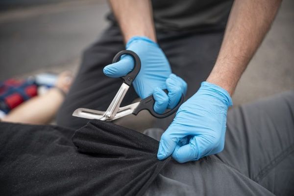 Ножницы для разрезания повязок 145 мм SCR-6030, артикул 12436