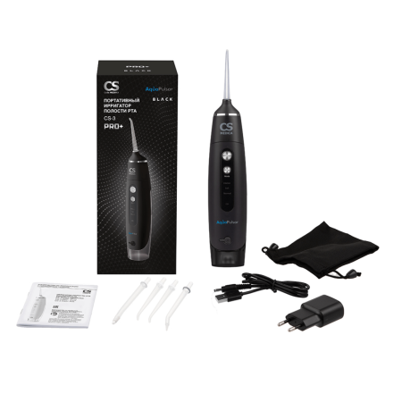 Ирригатор полости рта портативный CS Medica AquaPulsar CS-3 PRO+ Black