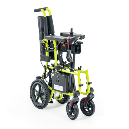 Кресло-коляска с электроприводом MET Compact 15, артикул 20005, суперлегкая, складная, с пультом ДУ для сопровождающих лиц