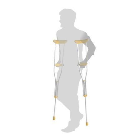 Костыли подмышечные алюминий без УПС р.М (на рост 155-180см) Симс 10022 (пара) 