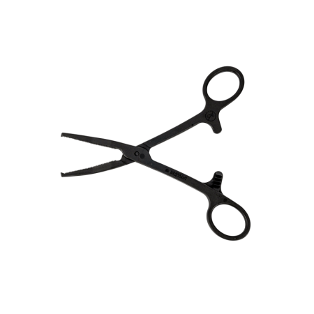 Зажим Кохера кровоостанавливающий изогнутый одноразовый стерильный 160 мм МЕДПЛАНТ артикул 1203