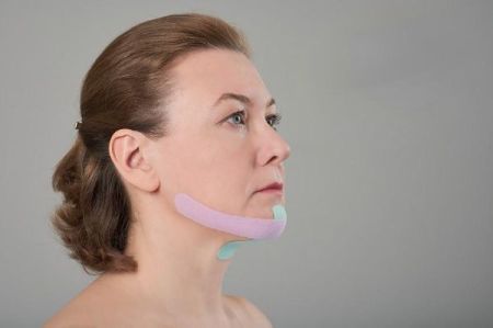 Кинезио тейп для лица Face Tape BBalance 5см*5м, хлопок, бежевый