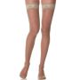 Чулки компрессионные Ergoforma 221 женские 2 класс компрессии с закрытым носком и кружевной резинкой полупрозрачные телесные 